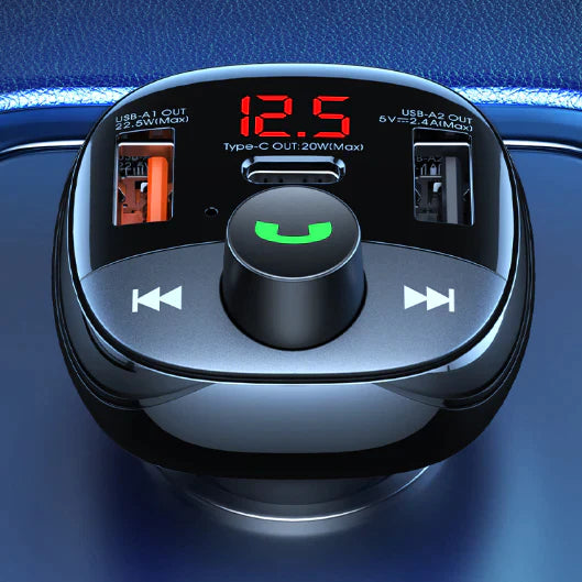 FM модулятор и автомобильное зарядное устройство Remax RCC-331  64,5W