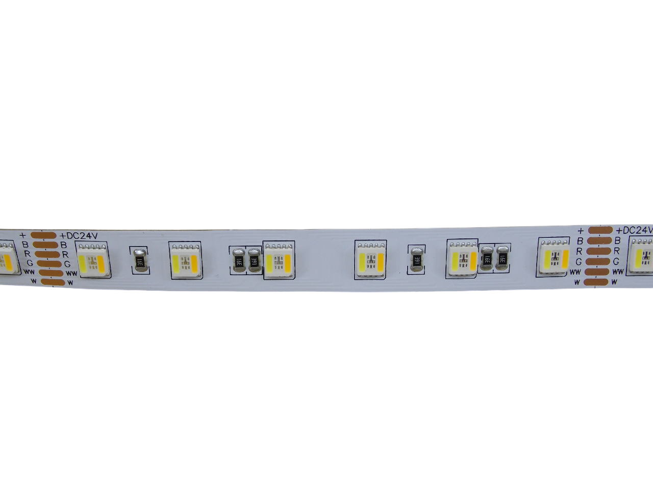 Светодиодная лента 24В - 60Led/м - 18Вт/м RGBCW 