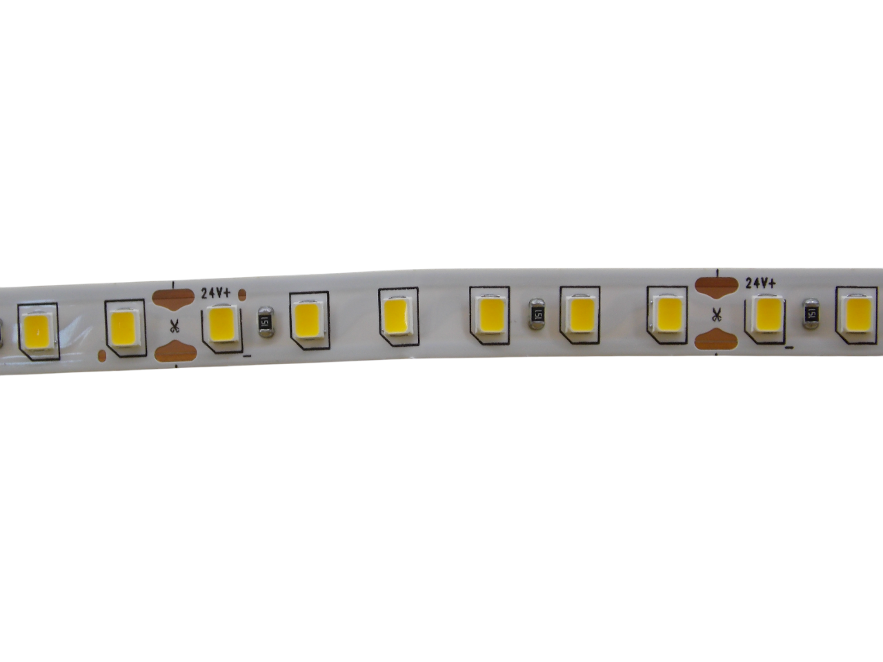 Светодиодная лента 24В -  120Led/м -  12Вт/м белая 3000К