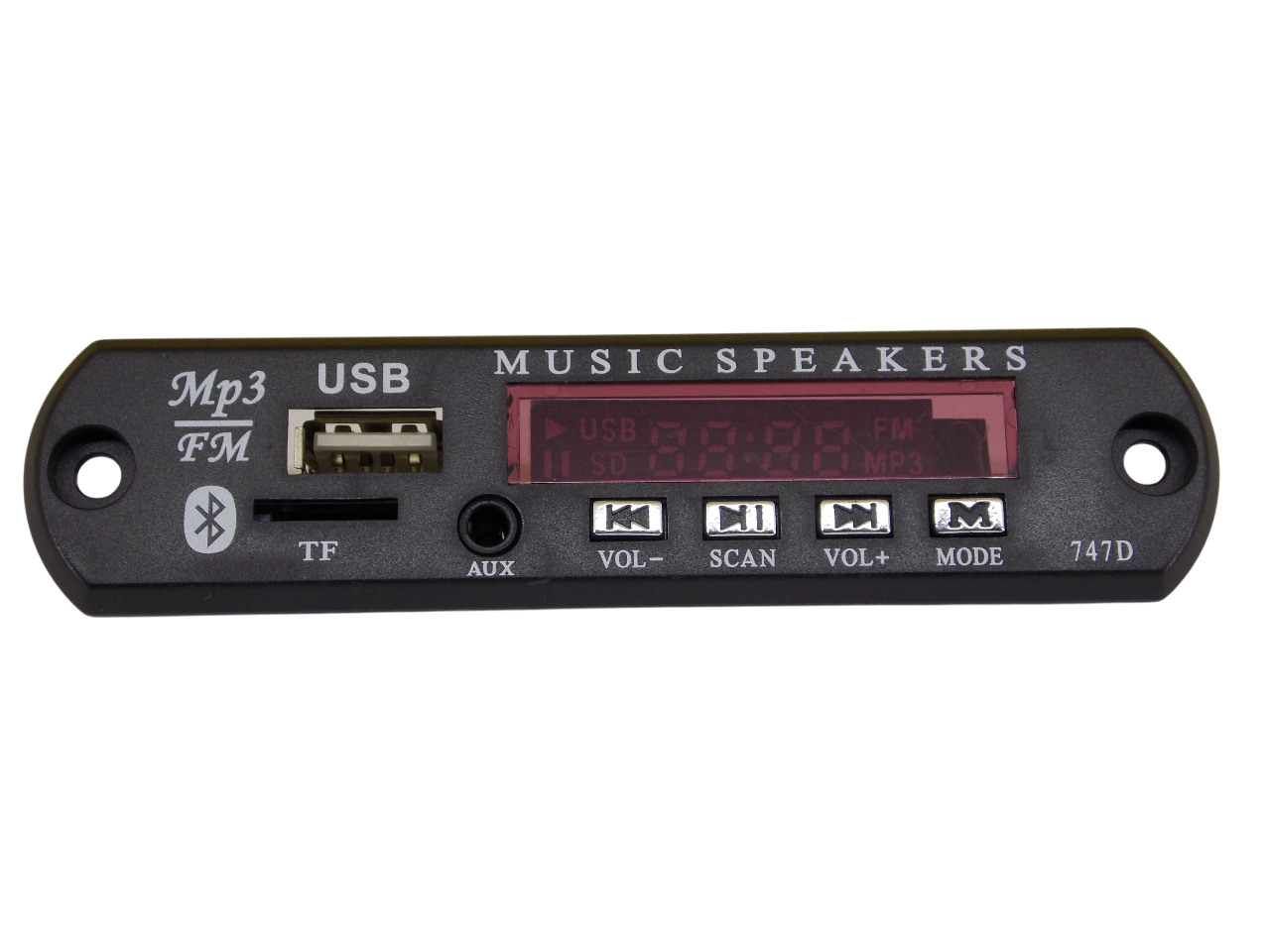 Встраиваемый Mp3, AUX, Bluetooth, FM плеер 12В 