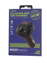 FM модулятор и автомобильное зарядное устройство Remax RCC-331  64,5W