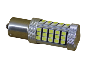 Светодиодная лампа автомобильная с цоколем P21W/1156/BA15S  63 Led 6000K