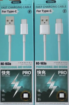 Кабель Remax RC-163a дата кабель, USB -A    TYPE-C