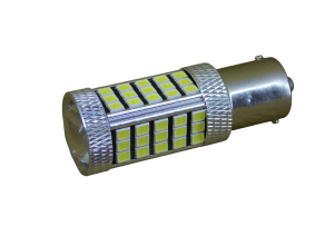 Светодиодная лампа автомобильная с цоколем P21W/1156/BA15S  63 Led 6000K