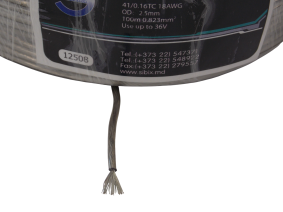 Кабель питания 41/0.16ТС 18AWG / 0.823 мм² / 100 метров