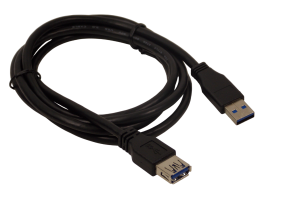 Шнур USB - А  штекер на  USB - A гнездо / 1.5 метра / черный 