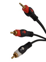 Шнур jack 3.5мм стерео  на 2 х RCA / 1.5 метра / черный 