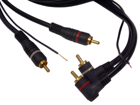 Автомобильный шнур 2 х RCA на 2 х RCA  с управляющим проводом 