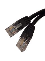 Патч - корд RJ45 на RJ45 / соединительный шнур / UTP / CAT5e / 1метр / черный