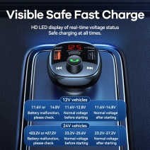 FM модулятор и автомобильное зарядное устройство Remax RCC-331  64,5W